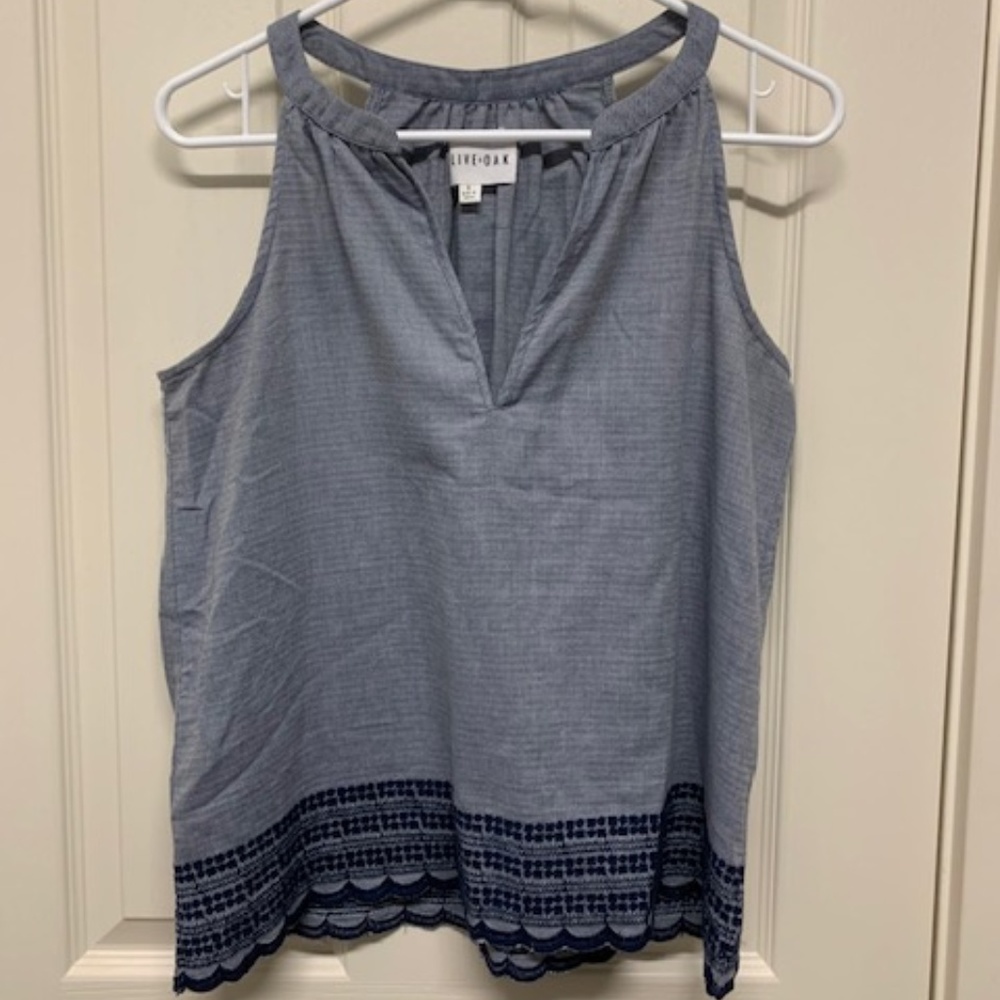 Olive & Oak Embroidered Tank